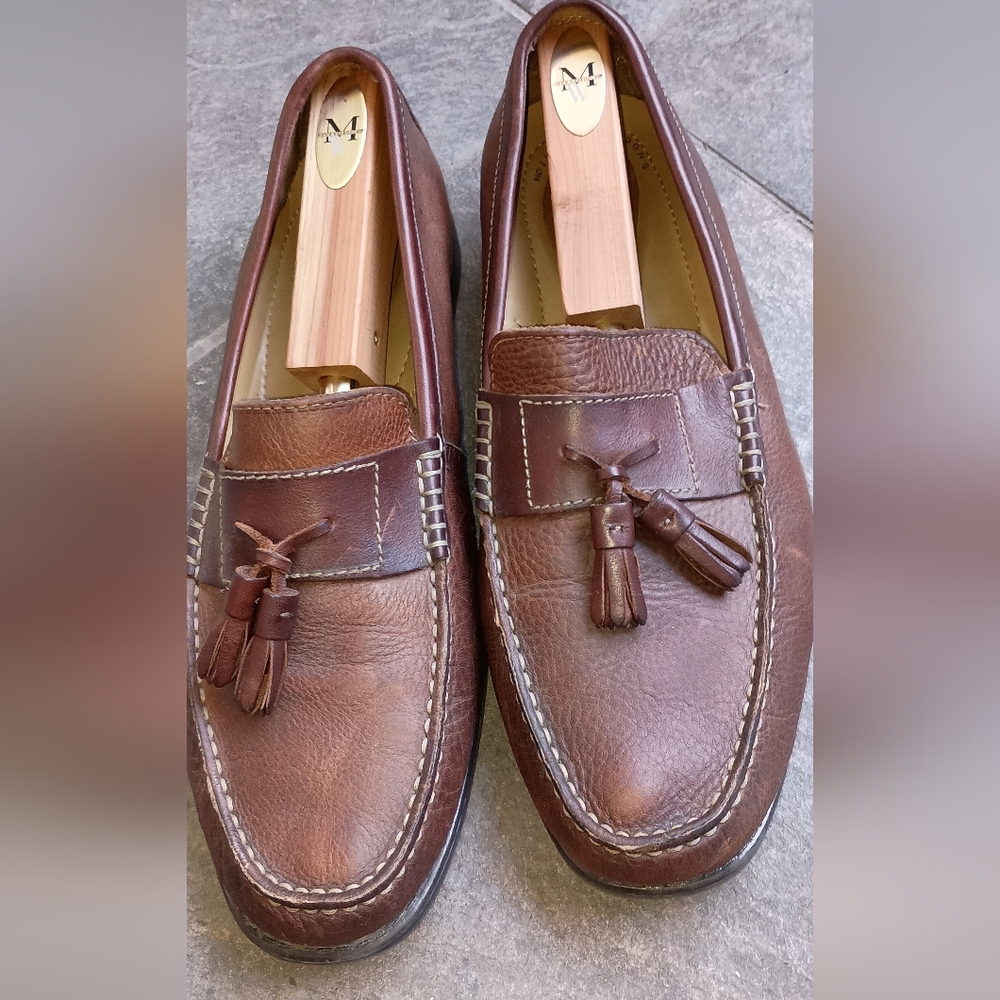 Giorgio Brutini Tasseled Loafers Mens 10M Tri Comfort System Brown